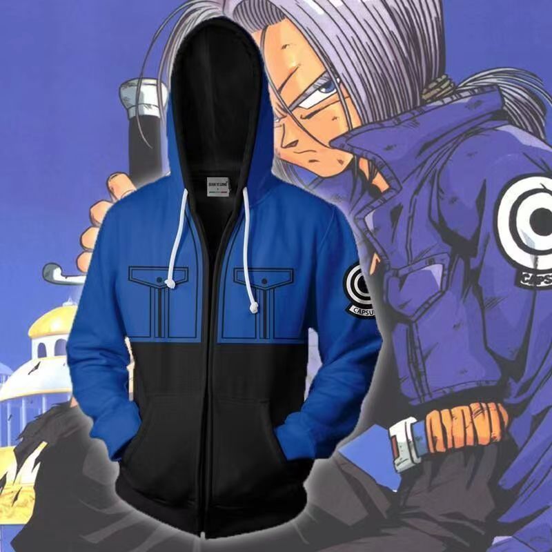 Gogeta/Roshi/Trunks/Goku Black cos Sudadera con capucha casual primavera y otoño abrigo con capucha