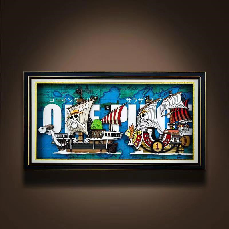 Going Merry/Thousand Sunny رسم كاريكاتوري وسيم ثلاثي الأبعاد