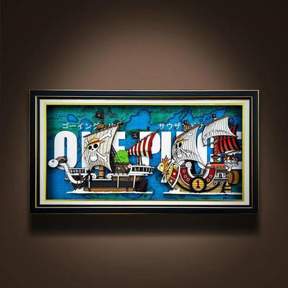 Going Merry/Thousand Sunny رسم كاريكاتوري وسيم ثلاثي الأبعاد