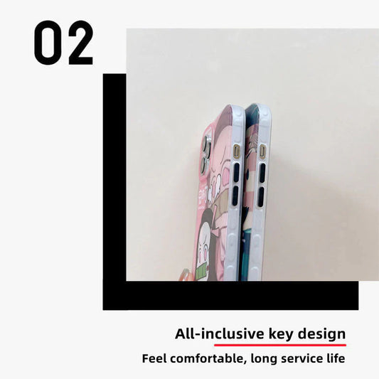 Tanjirou/Nezuko Apple nádherné silikonové antikolizní pouzdro Trend Silicone