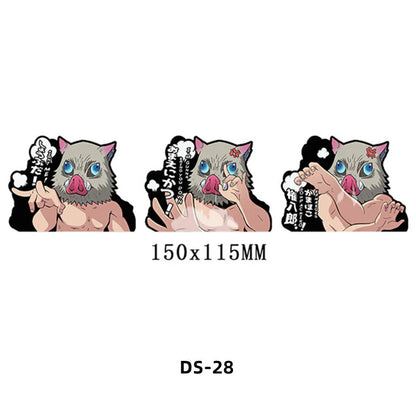 Tanjirou/Nezuko/Zenitsuuu/Inosuke attendent une variété de rôles autocollants d'expression de variation 3D