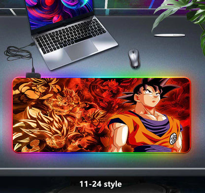 tapis de souris épais à sept couleurs changeantes, lumière LED, clavier de jeu