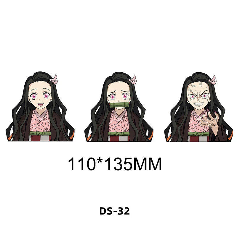 Tanjirou/Nezuko/Zenitsuuu/Inosuke attendent une variété de rôles autocollants d'expression de variation 3D