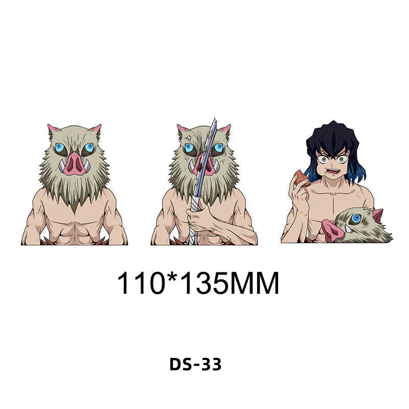 Tanjirou/Nezuko/Zenitsuuu/Inosuke attendent une variété de rôles autocollants d'expression de variation 3D