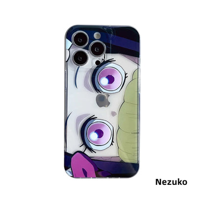 Nezuko/Tanjirou Apple silikonové pouzdro na telefon odolné proti nárazu