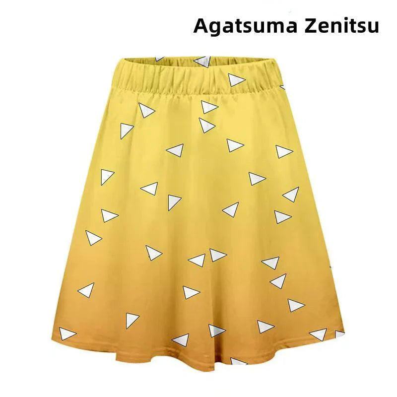 tanjiro/nezuko Άνετη απαλή φούστα με μοτίβο χαρακτήρα
