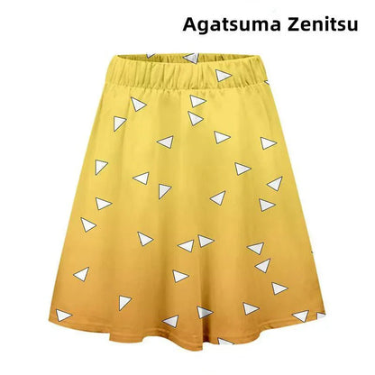 tanjiro/nezuko Άνετη απαλή φούστα με μοτίβο χαρακτήρα