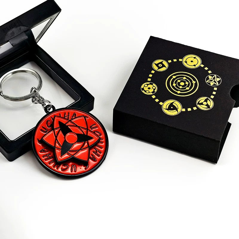 Porte-clés rotatif Naruto Sharingan - Uchiha Anime Spinning Fidget Toy