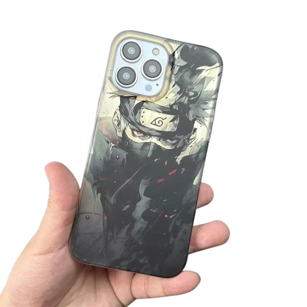 kakashi/uzimaki Apples udsøgte Trend Silikone Anti-kollisionstelefon etui elektroforsølv