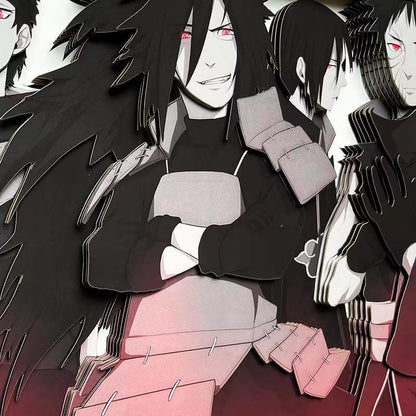 Dibujo 3D de artesanía de dibujos animados guapo de Sasuke/Itachi