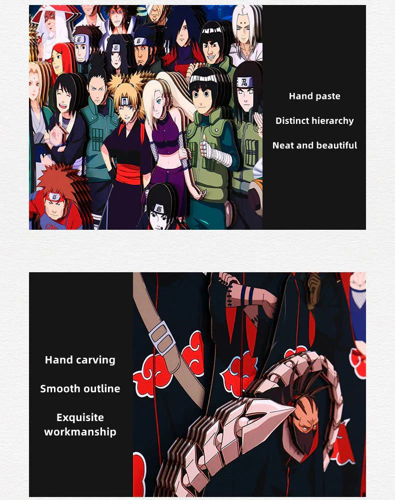 Uzumaki/Sasuke/Kakashi smuk tegneseriehåndværk 3D-tegning