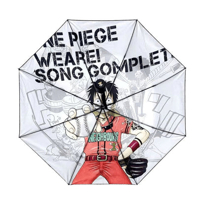 Luffy y otros personajes relacionados con la tendencia paraguas, sombrilla.