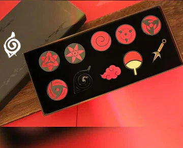 sasuke/itachi/kakashi Kolekce kovových odznaků Mangekyou Sharingan