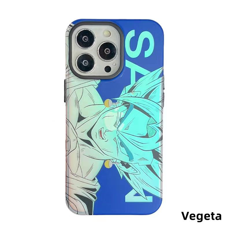 Funda de teléfono de silicona resistente a golpes para iPhone Goku/Vegeta/Buu