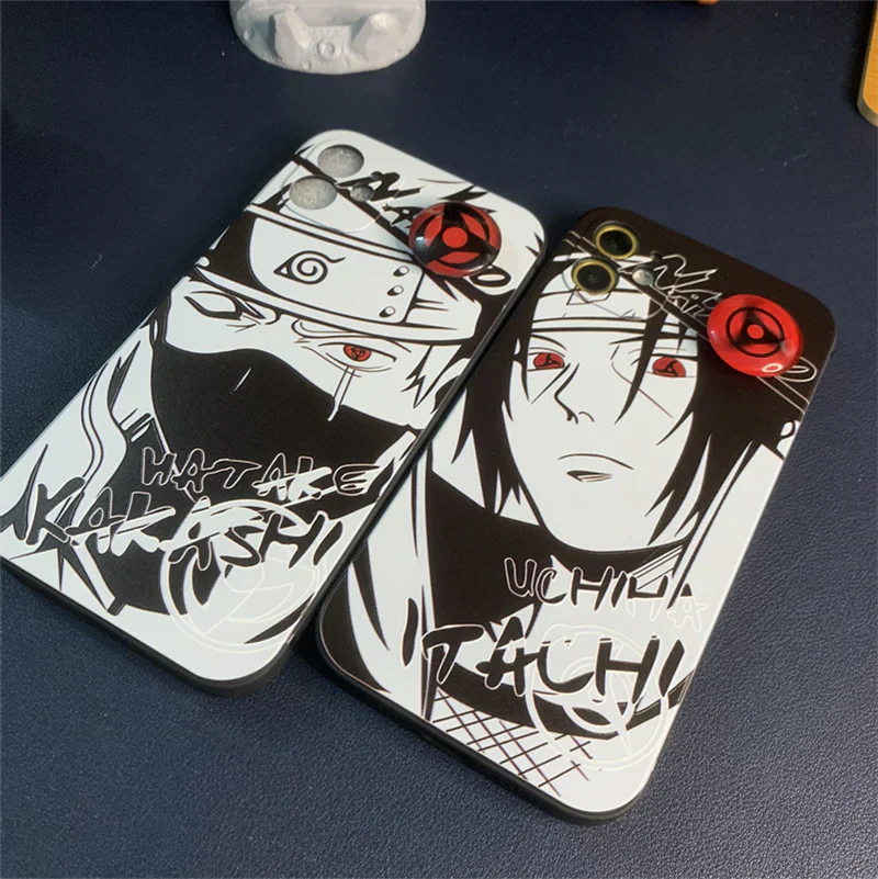 Kakashi/itachi Cool Case pro rotující Sharingan ručně vyráběné pouzdro na iPhone