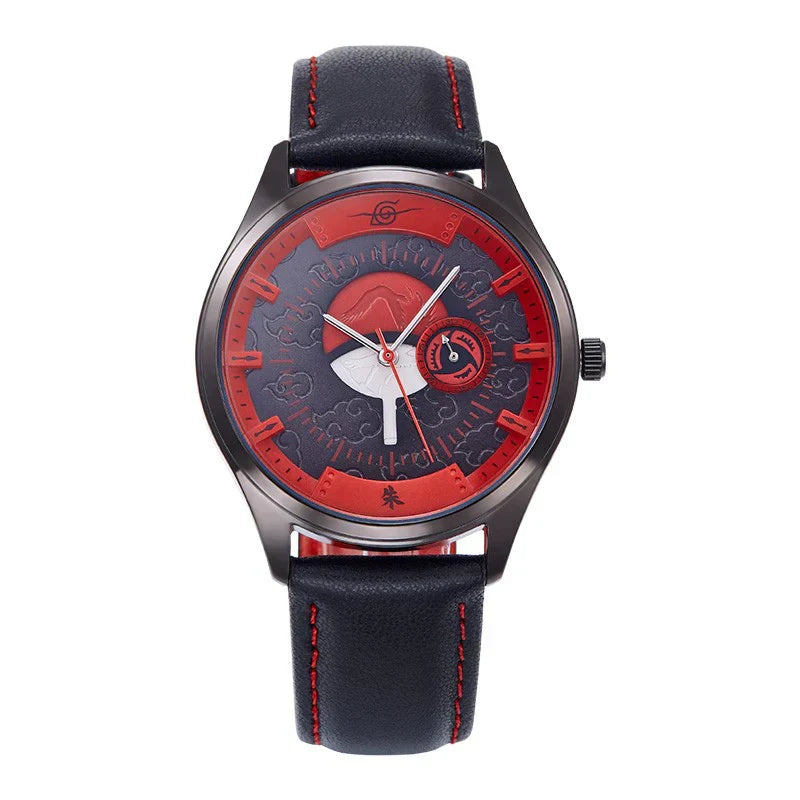 Sasuke/Kakashi/Itachi Reloj de cuarzo multiusos para hombres y mujeres, resistente al agua hasta 30 m, esfera negra de 40 mm