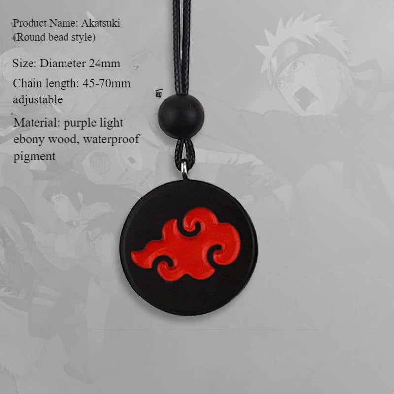 Uzumaki/Dawn tejido hecho a mano natural sándalo púrpura tejido marcador collar conjunto