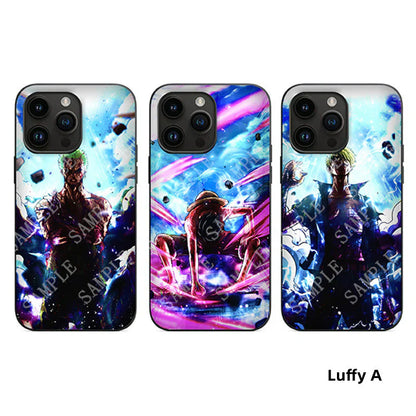 Uzumaki/Luffy/Tanjirou 3D-variation Apple silikone stødsikkert telefoncover