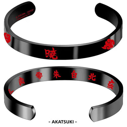 Bracelets en métal secondaire Jiraiya/Itachi (diamètre interne 64 mm x 8 mm)