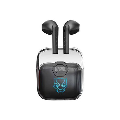 Marvel Iron Man Black Panther kabellose Ohrhörer, Marvel TWS Bluetooth 5.1 Kopfhörer mit LED-Licht