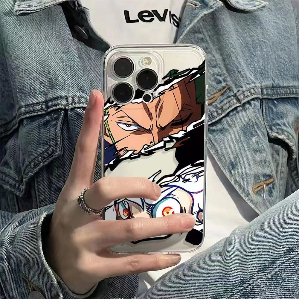 Luffy/Zoro silikonové pouzdro na iPhone odolné proti nárazu
