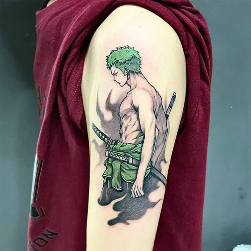 Zoro Character Tattoo - Proměňte se v anime postavu během jedné sekundy