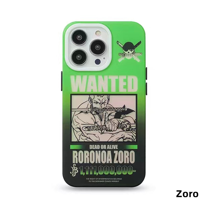 Luxusní silikonové antikolizní pouzdro Trend na iPhone Luffy/Zoro