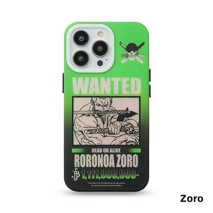 Luxusní silikonové antikolizní pouzdro Trend na iPhone Luffy/Zoro