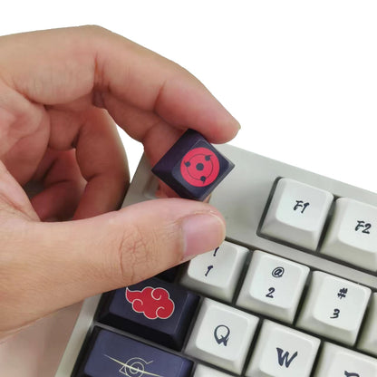 Naruto Akatsuki & Sharingan Keycaps Set - Anime Artisan Keycaps til mekanisk tastatur
