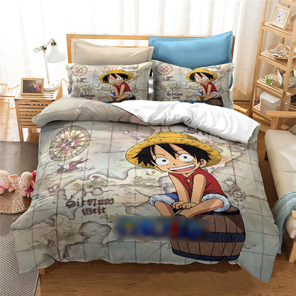 Luffy/Shanks Cotton vuodevaatteet 4-osainen setti