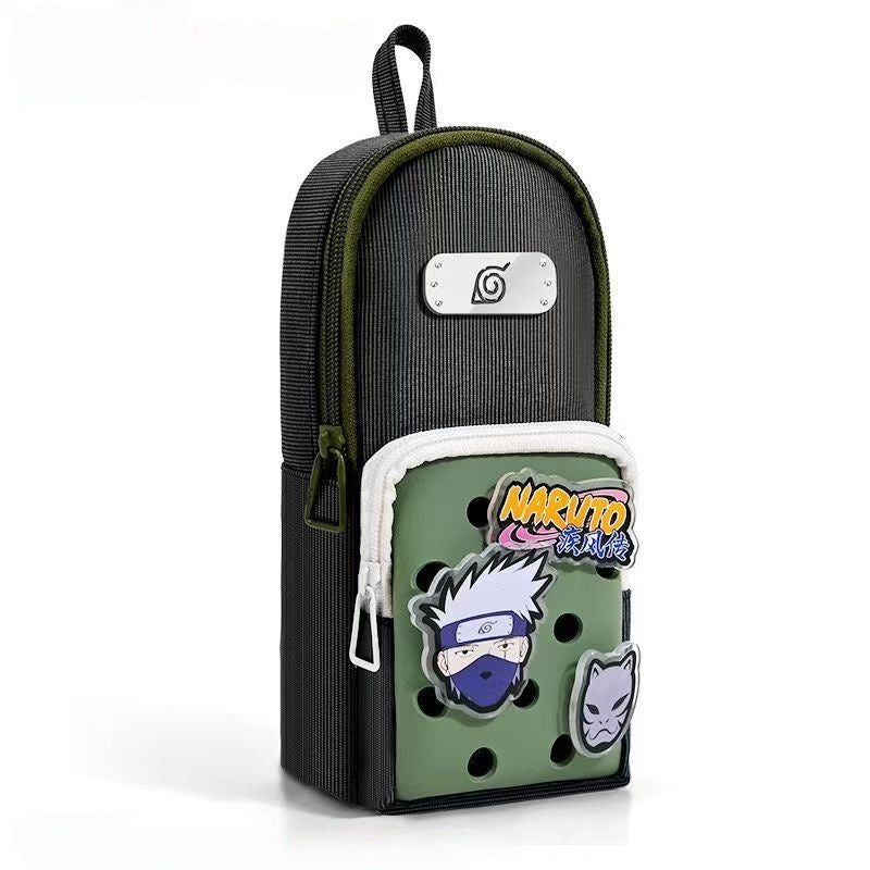 Naruto Kakashi Pencil Case Set, Anime Large Capacity Pencil Bag with Kunai Pen