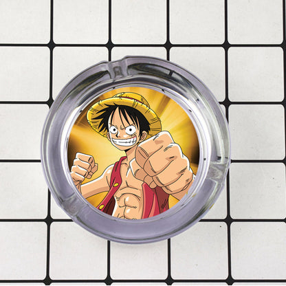 Ruffy/Zoro/Sanji Glasaschenbecher – Setzen Sie die Segel auf rauchigen Meeren