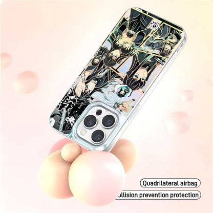 Funda para teléfono Naruto Pain Yahiko Anime, cubierta protectora a prueba de golpes con gradiente láser para iPhone