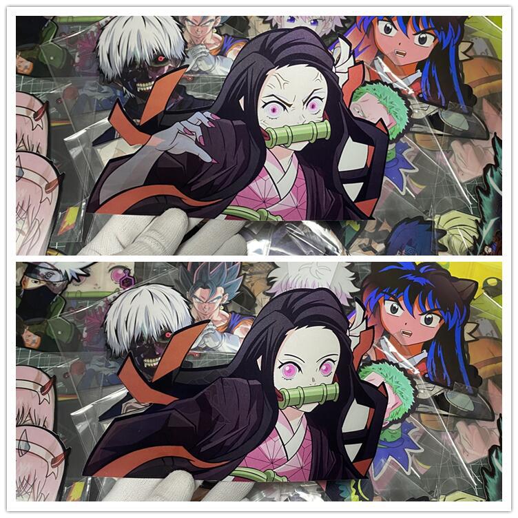 Tanjirou/Nezuko/Zenitsuuu/Inosuke attendent une variété de rôles autocollants d'expression de variation 3D