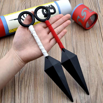 Naruto Uzumaki Ninja Kunai Cosplay Prop, Metal Kunai med rulleemballage