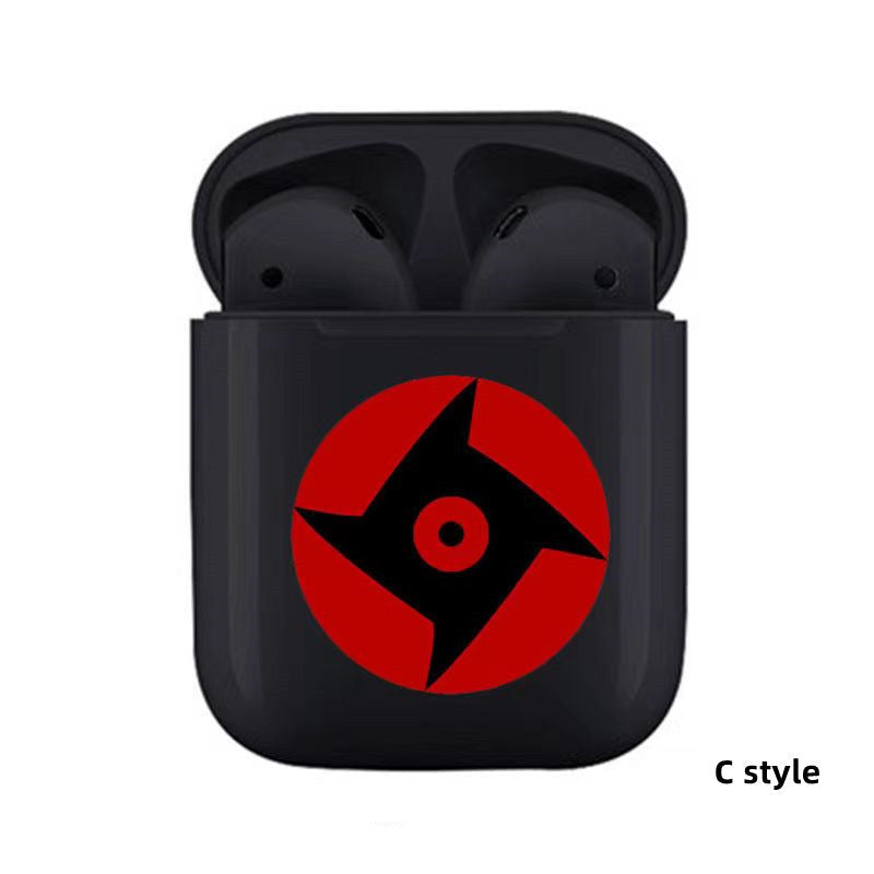 Kaléidoscope écrit oeil rond véritable casque Bluetooth sans fil écouteurs (Bluetooth 5. 0)