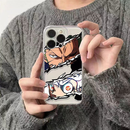Luffy/Zoro silikonové pouzdro na iPhone odolné proti nárazu