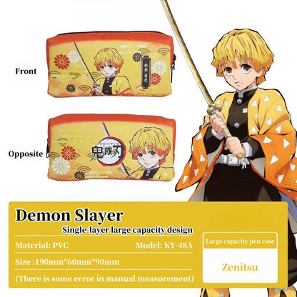 Demon Slayer Tanjiro Nezuko Anime Penalhus, PVC-pennetaske med stor kapacitet til studerende