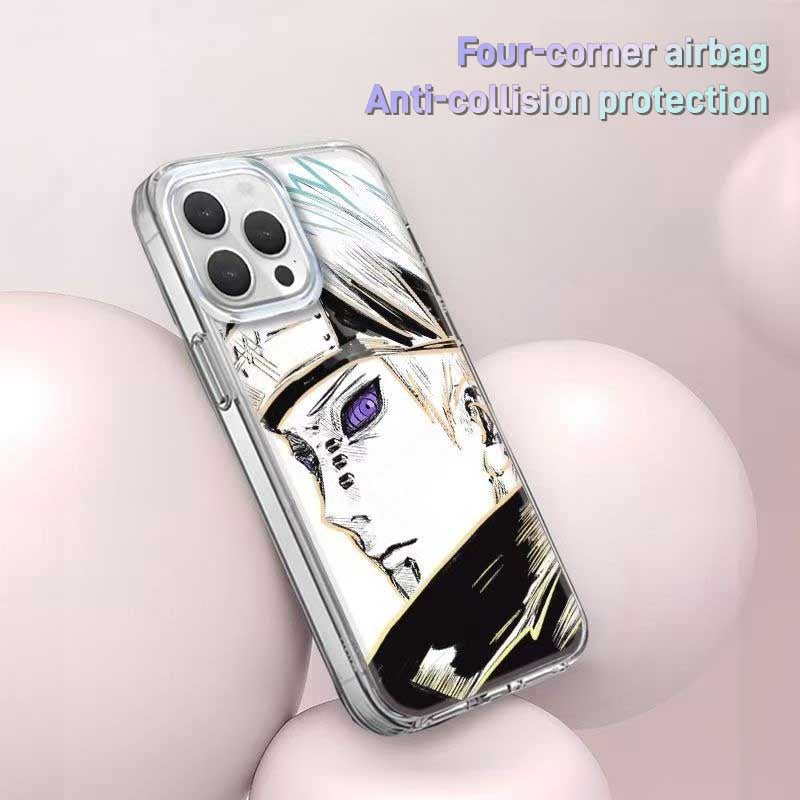 Pouzdro na telefon Naruto Pain Yahiko Anime, nárazuvzdorný ochranný kryt laserového gradientu pro iPhone