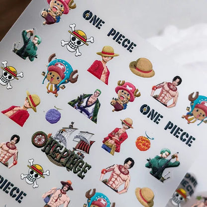 Nálepky na nehty Luffy/Zoro – módní doplněk pro fanoušky anime