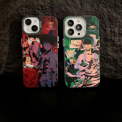 Luffy/Zoro silikonové pouzdro na iPhone odolné proti nárazu