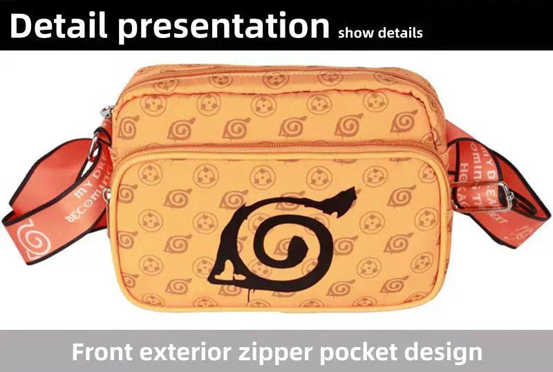 Uzumaki pieni yksittäinen olkalaukku laukku opiskelijoille Laukkukapasiteetti riittää