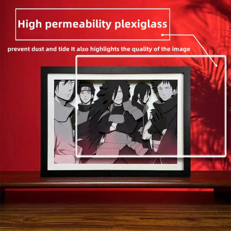 Dibujo 3D de artesanía de dibujos animados guapo de Sasuke/Itachi