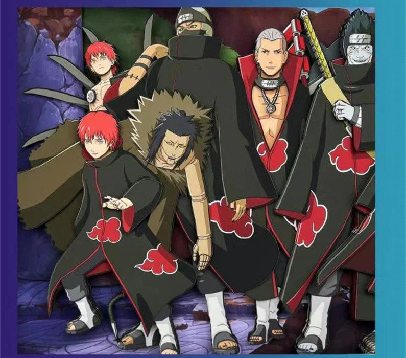 Όμορφο τρισδιάστατο σχέδιο χειροτεχνίας Akatsuki