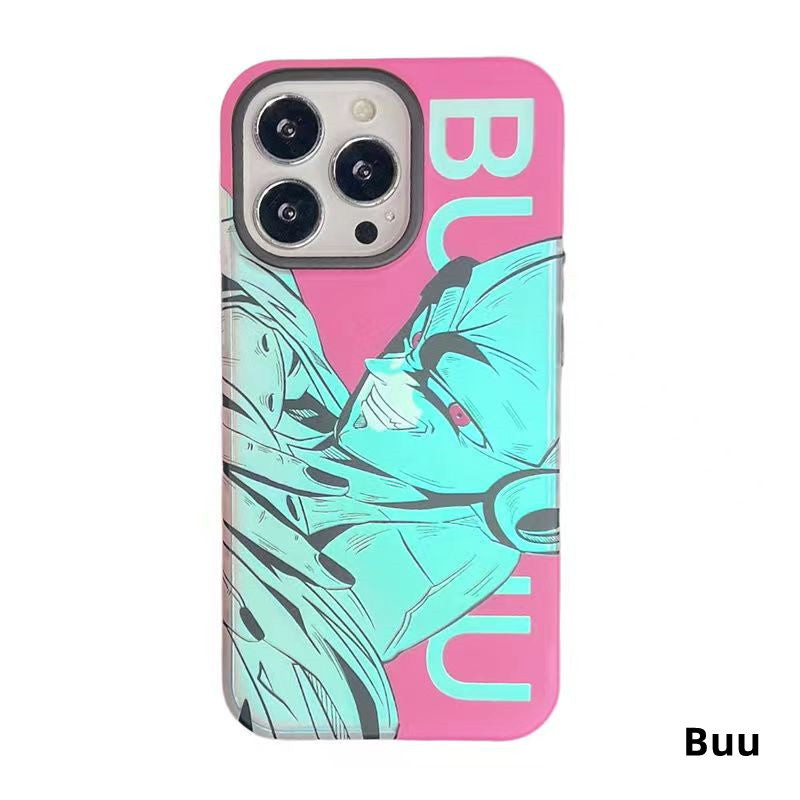 Funda de teléfono de silicona resistente a golpes para iPhone Goku/Vegeta/Buu