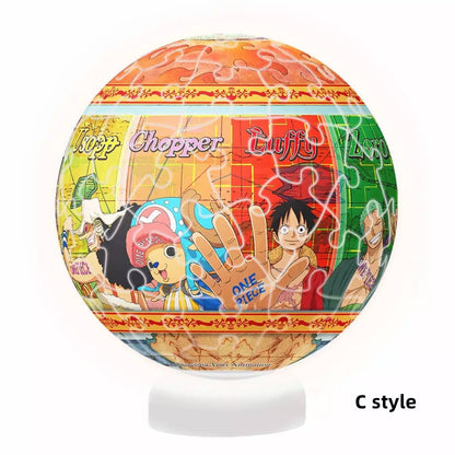 Luffy/Zoro schönes Cartoon handgemachtes DIY Puzzle kleines Nachtlicht