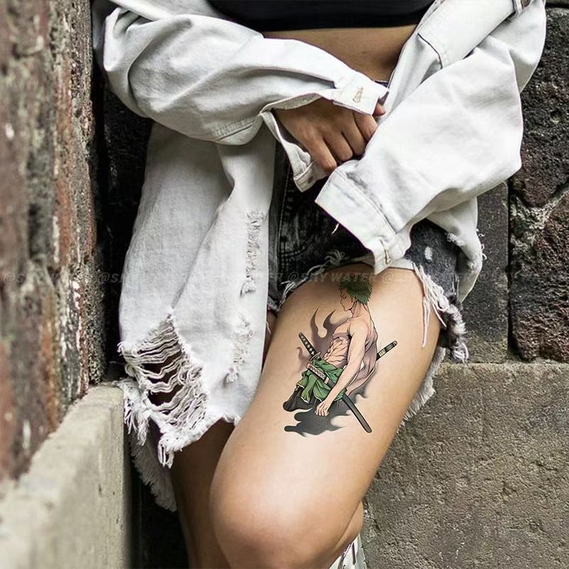 Zoro Character Tattoo - Proměňte se v anime postavu během jedné sekundy
