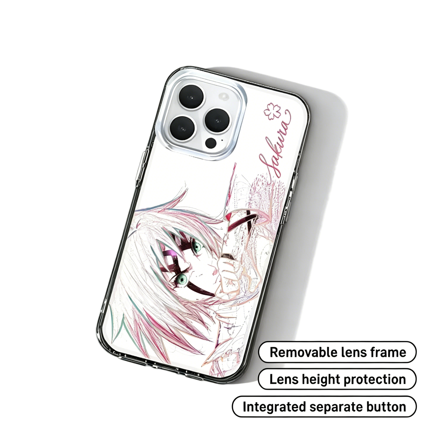Pouzdro na telefon Naruto Sakura Haruno Anime, nárazuvzdorné pouzdro na iPhone Gradient