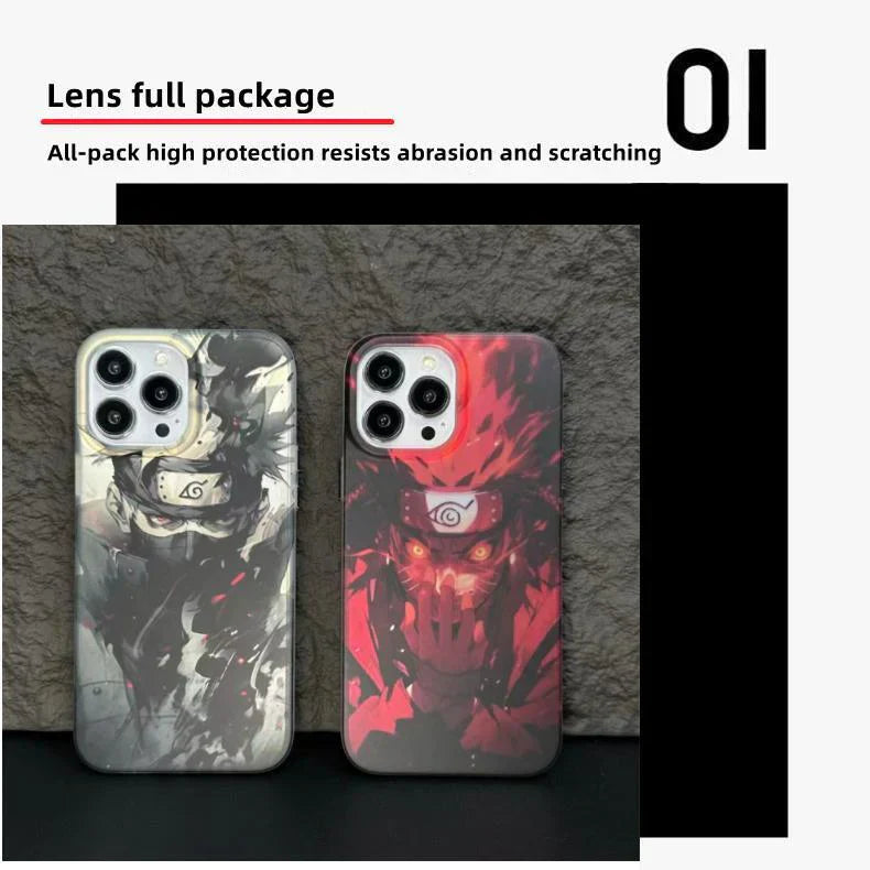 kakashi/uzimaki Apples udsøgte Trend Silikone Anti-kollisionstelefon etui elektroforsølv