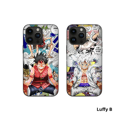 Uzumaki/Luffy/Tanjirou 3D-variation Apple silikone stødsikkert telefoncover